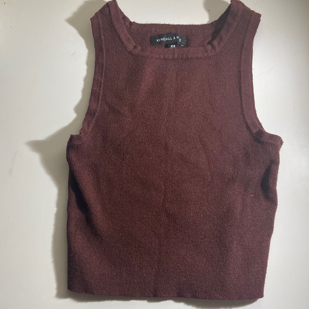 brown Kendall & Kylie crop tank top, XS